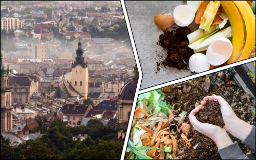 Hundreds of tons of food waste and fallen leaves were processed into fertilizers in Lviv