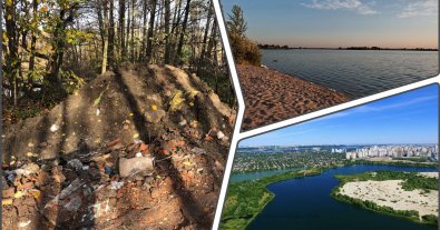 Фото – В Киеве на заповедном озере устроили свалку строительных отходов