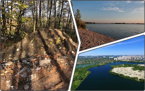 В Киеве на заповедном озере устроили свалку строительных отходов