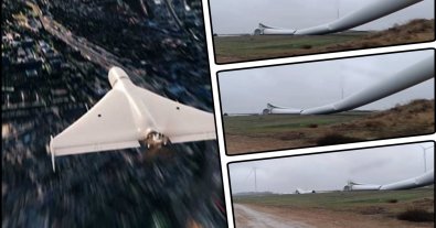 Фото – В Одесской области в результате атаки беспилотников упала ветротурбина. Видео