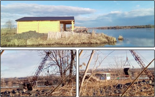 Cottage houses built on the banks of the Dniester in Odesa region