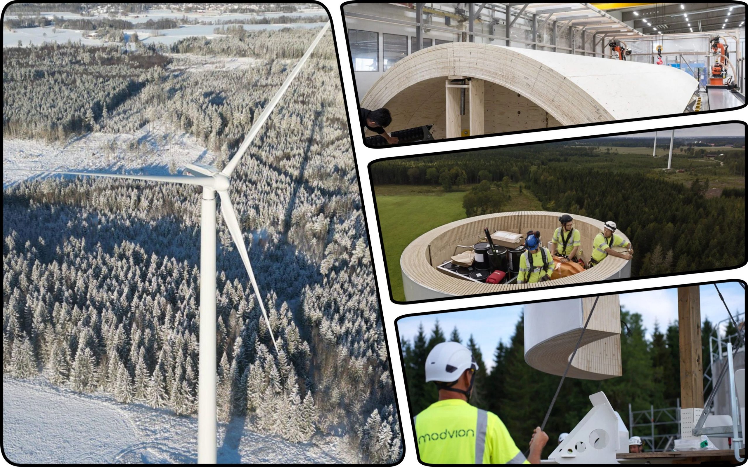 Photo – World's first wooden wind turbine launched in Sweden