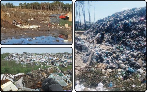 An unfit landfill where garbage had been dumped for years was inspected in Kyiv region