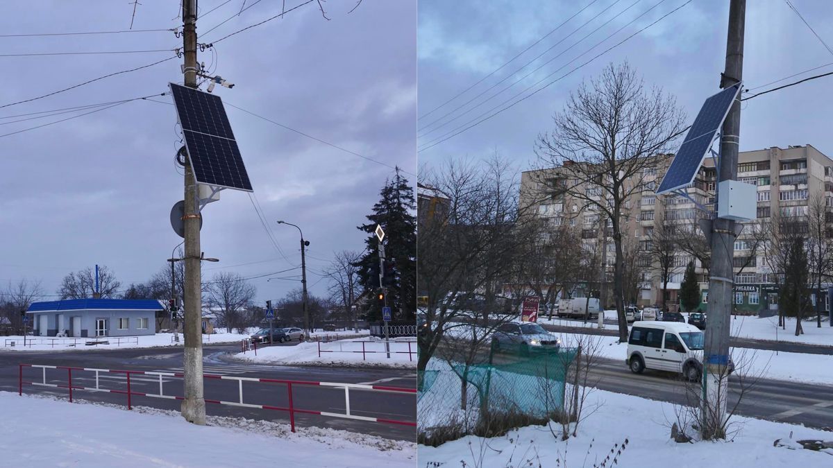 Photo – Pedestrian crossings in Kalush equipped with solar lights