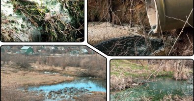 Фото – На Одесчине возле садового кооператива натекло озеро зеленой жидкости с едким запахом