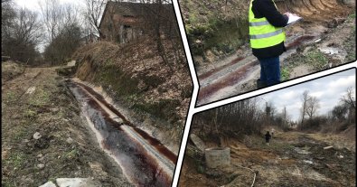 Фото – На Львівщині виявили розлив бурої рідини з неприємним запахом