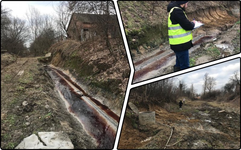 На Львівщині виявили розлив бурої рідини з неприємним запахом