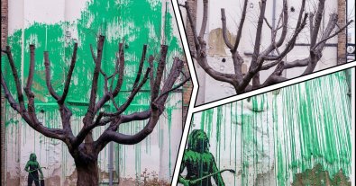 Photo – Street artist Banksy has painted a new painting on environmental issues. Photo.