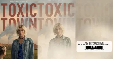 Photo – Netflix has created "disappearing" billboards that visualize air pollution in real time