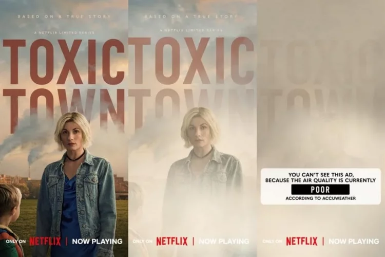 Netflix создал "исчезающие" билборды, которые в реальном времени визуализируют загрязнение воздуха