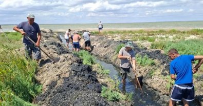 Фото – В национальном парке "Тузловские лиманы" расчистили протоку для свободной миграции фауны