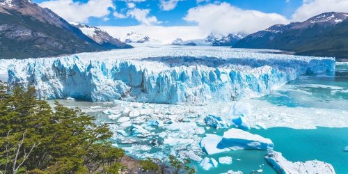 Due to global warming, a glacier in Argentina is rapidly melting, which scientists considered stable