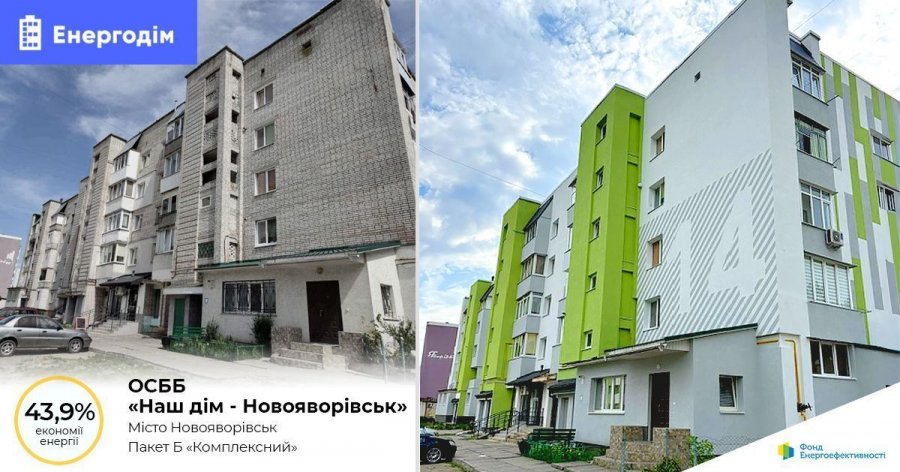 ОСББ из Новояворовска благодаря теплоизоляции дома сократило расходы на тепло на 44%