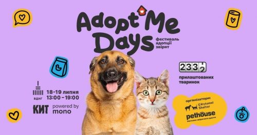 Bring a furry friend into your family: on 18 and 19 July, residents of Kyiv are invited to the AdoptMe Days festival