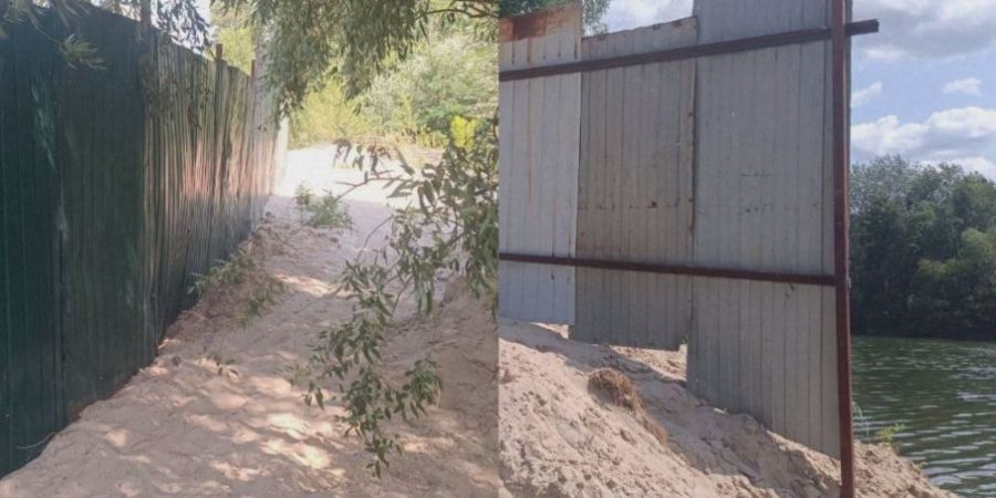 Київські забудовники захопили берег озера в Екопарку Осокорки